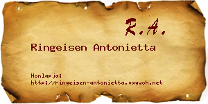 Ringeisen Antonietta névjegykártya
